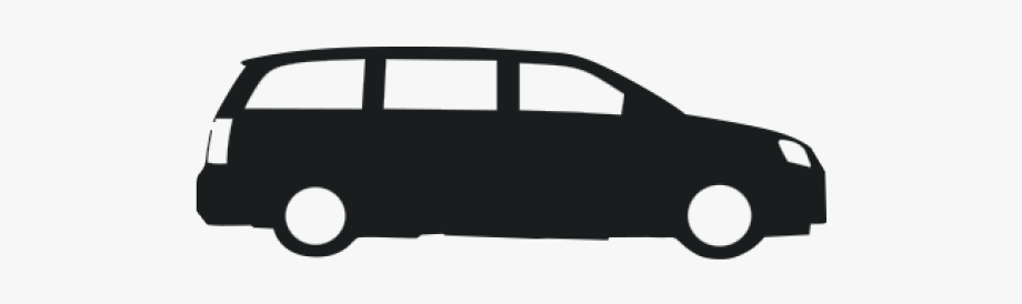 Black and white transparent. Minivan clipart big car