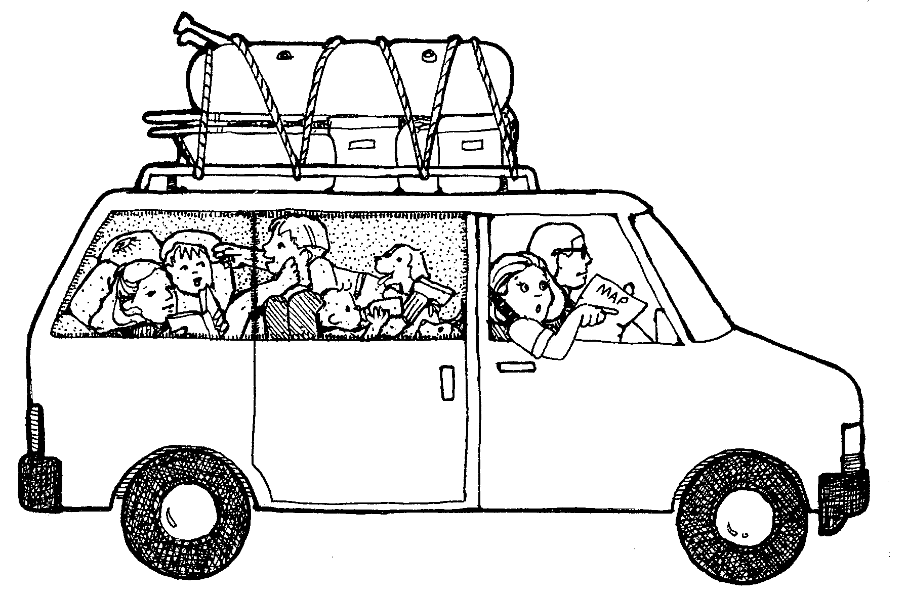 minivan clipart car ride