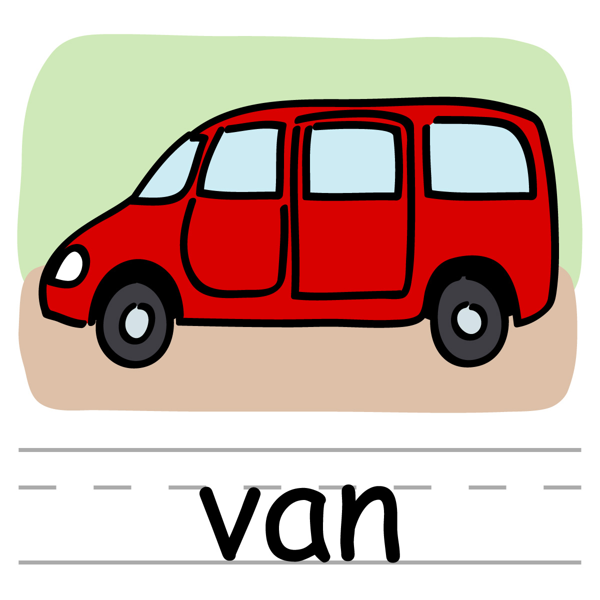minivan clipart kid