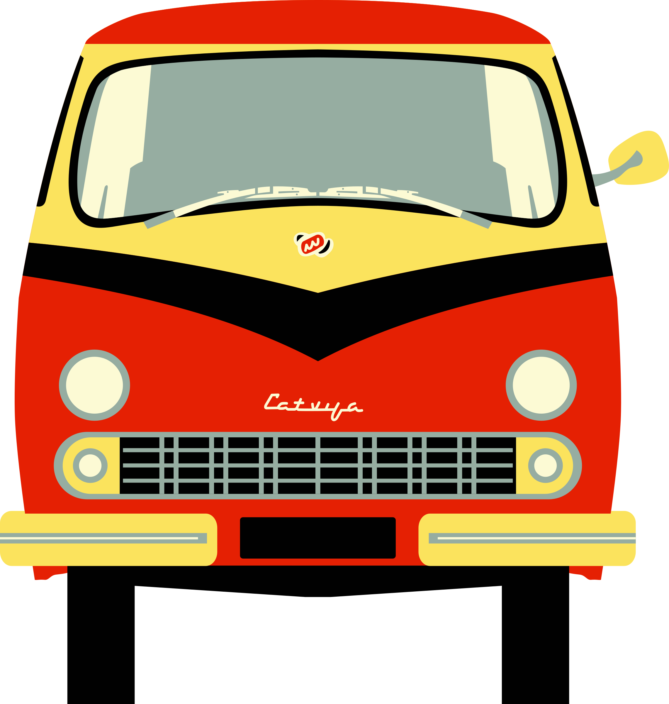 red clipart minibus