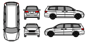 Clip art library . Minivan clipart odyssey honda
