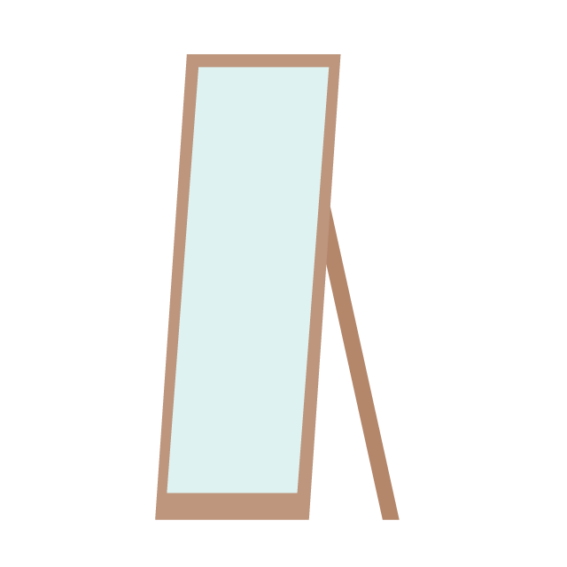 Mirror clipart full length mirror. Free illustration material picture
