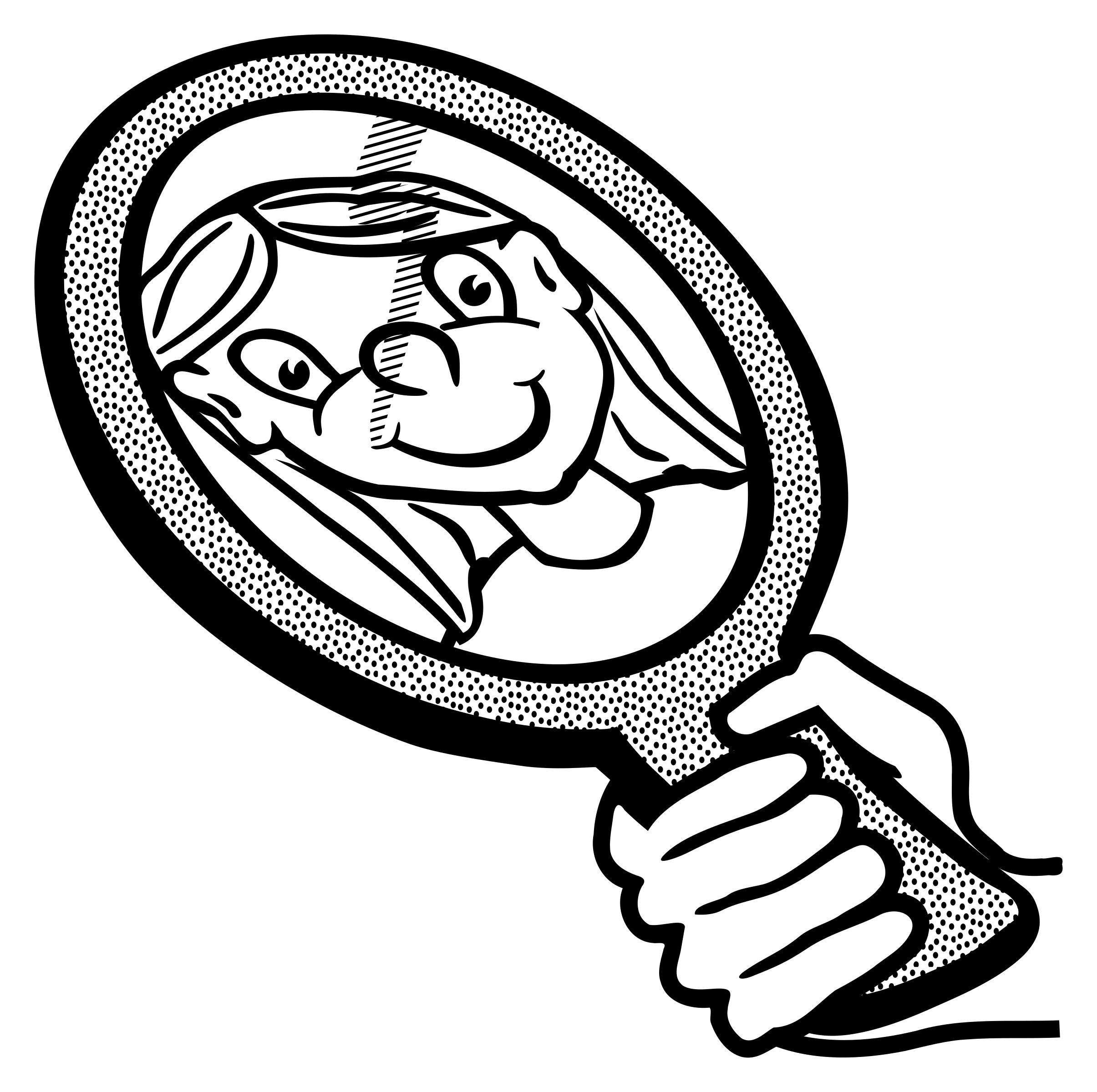 mirror clipart holding