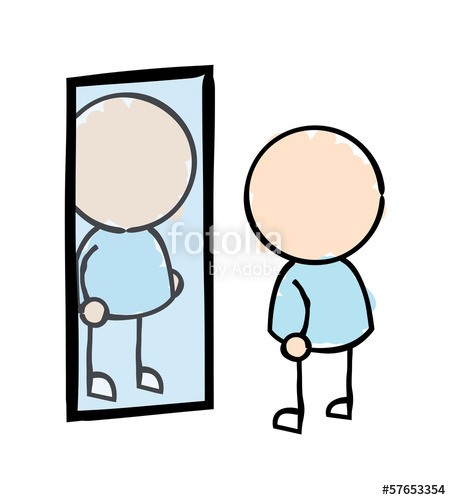 mirror clipart man in mirror