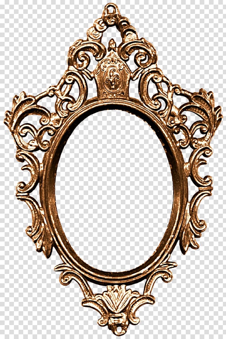 Mirror clipart mirror frame. Oval gold magic frames