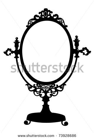 mirror clipart old fashioned