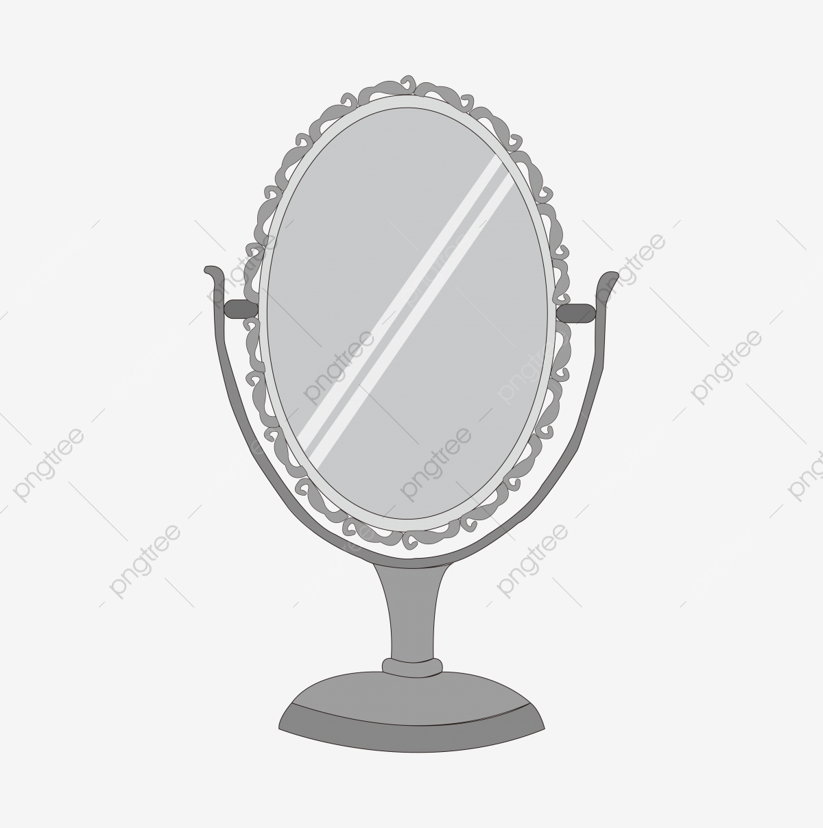 Cartoon european retro . Mirror clipart small mirror