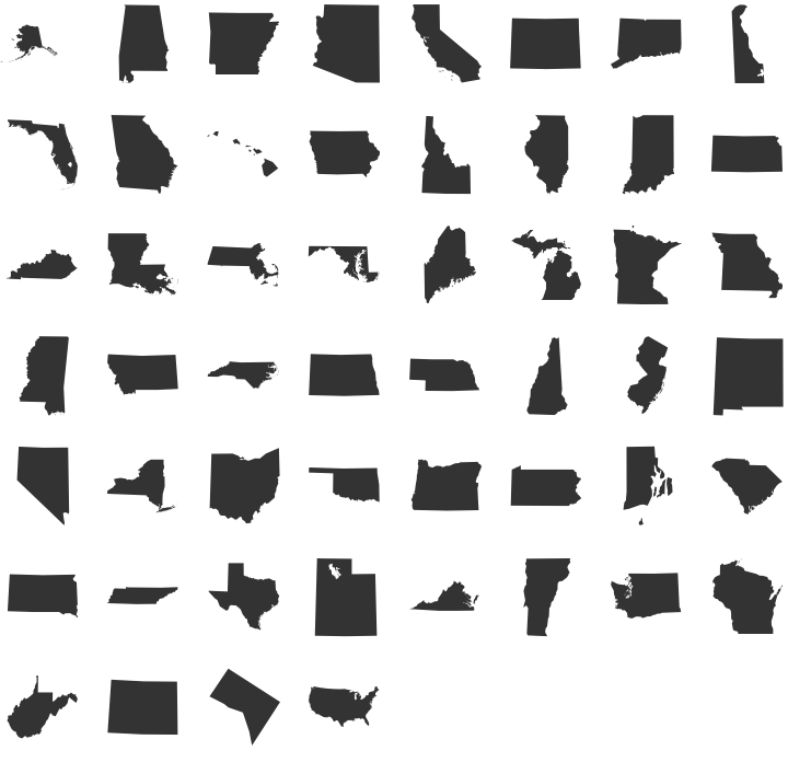 united states clipart typography
