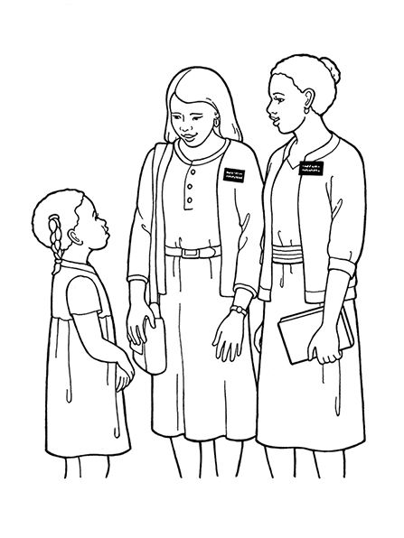 missionary clipart coloring page lds