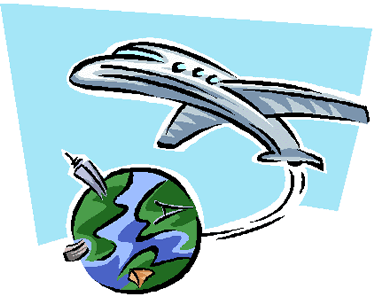 traveling clipart round trip