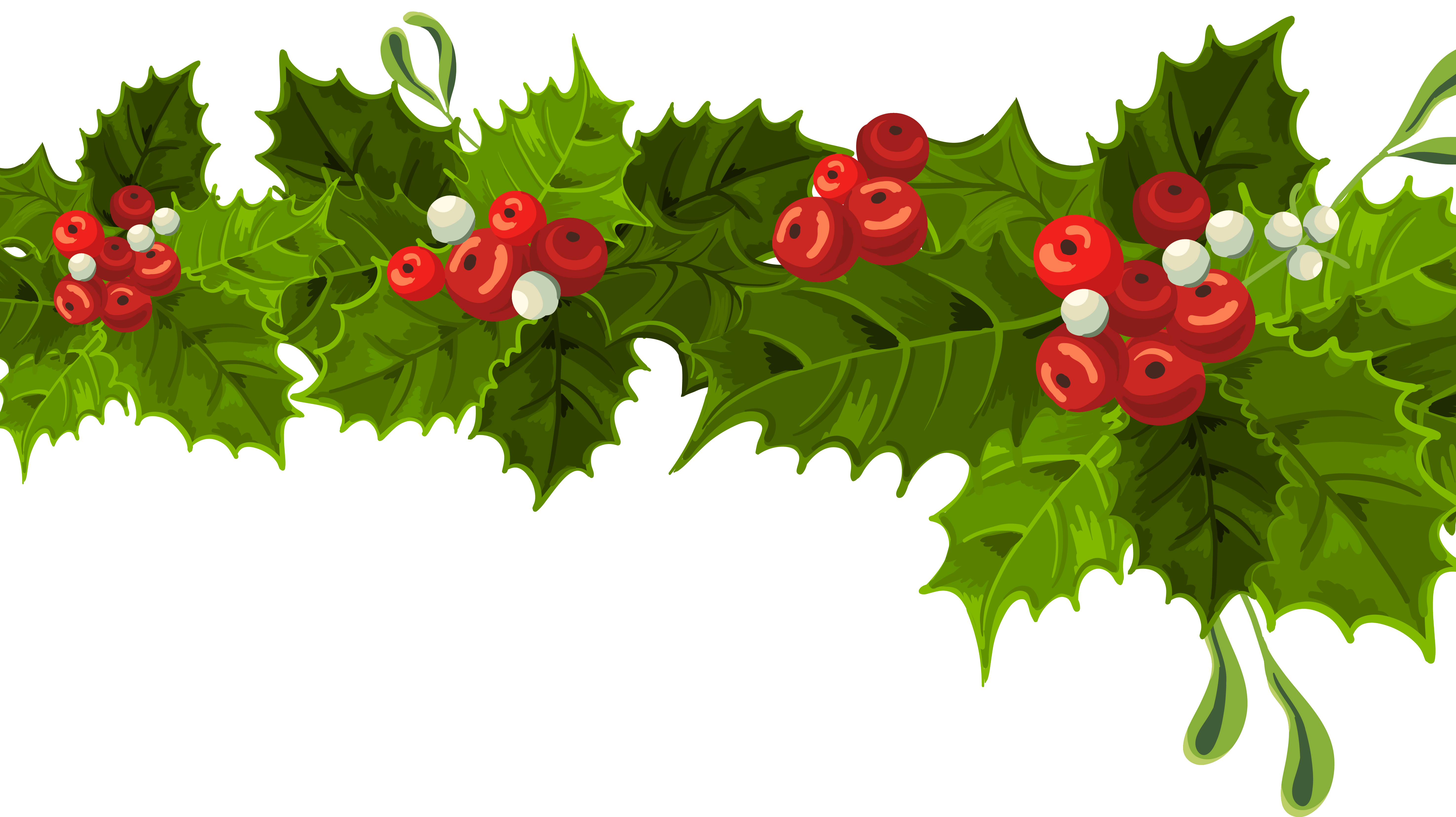 Christmas decoration ornament clip. Mistletoe clipart branch