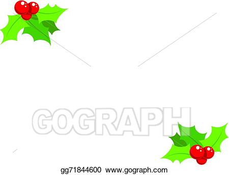 Mistletoe clipart simple. Vector art cartoon decorative