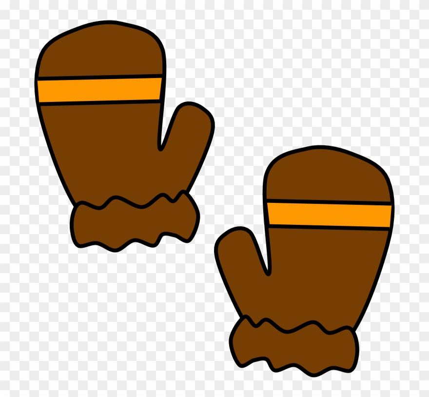 Mittens clipart brown. Fur cuff stripe and
