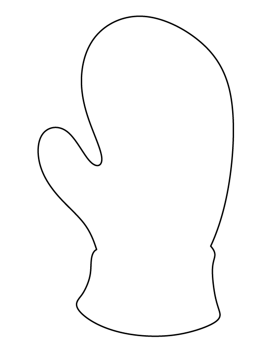 Mittens clipart template. Mitten outline collection pattern