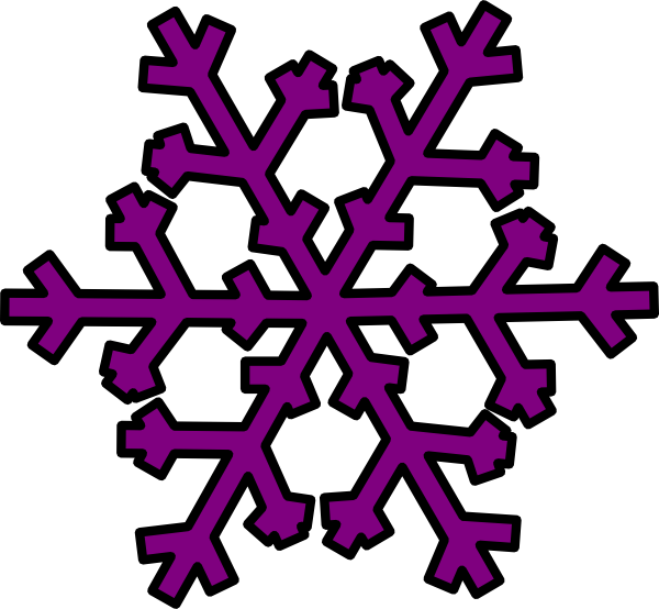 Mitten purple snowflake