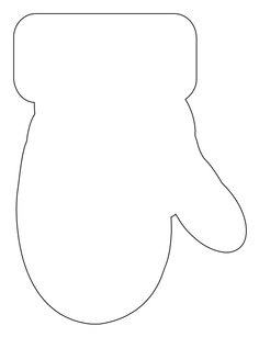 mittens clipart outline