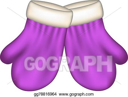 Mittens clipart purple. Eps illustration winter in