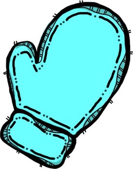 mittens clipart teal