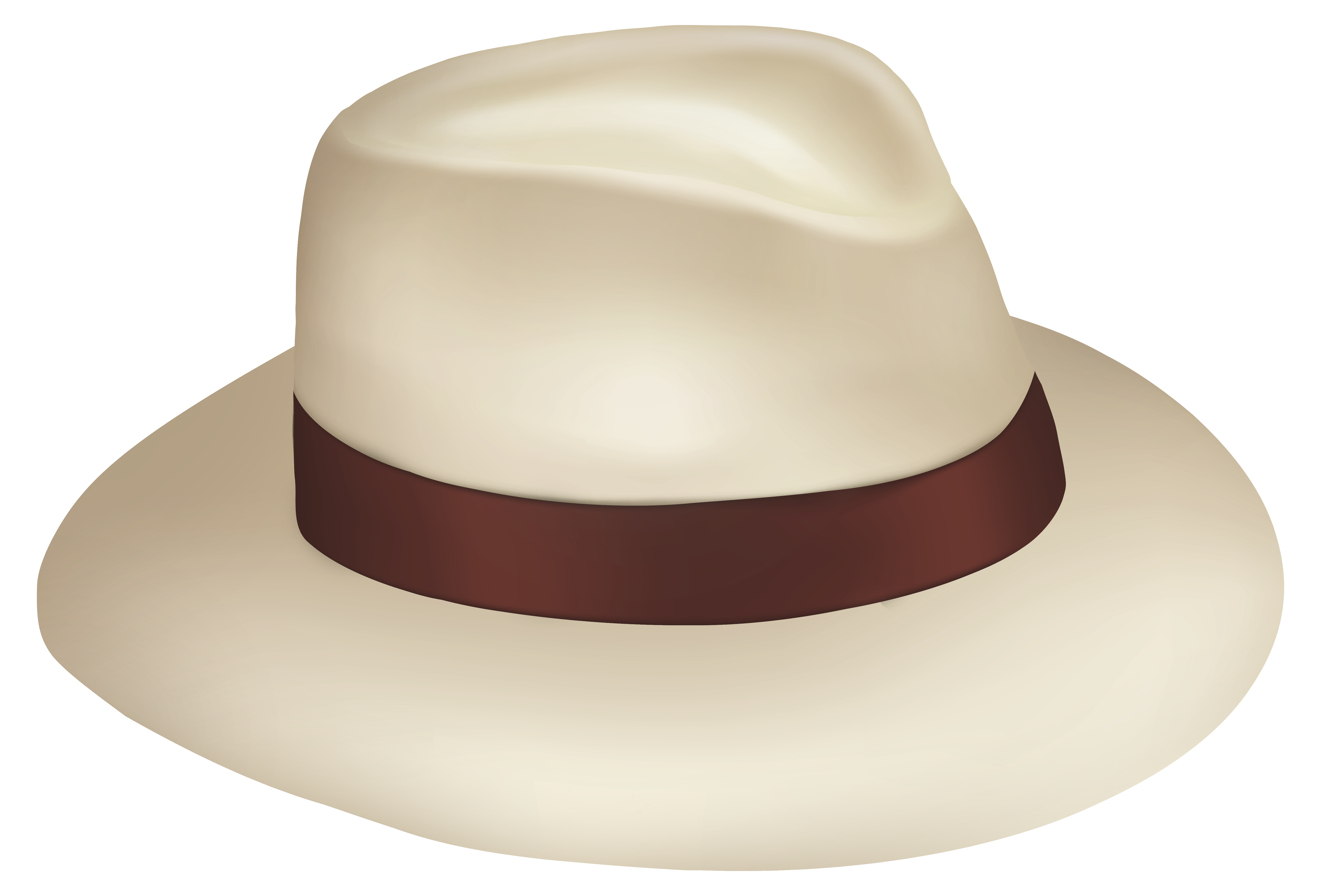 Fedora clipart beach hat. Panama sun with brown