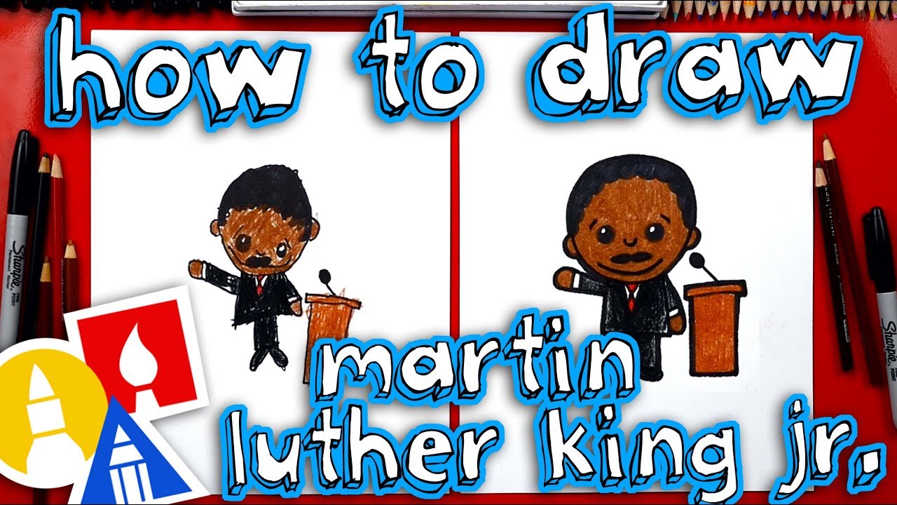 How to draw cartoon. Mlk clipart animated