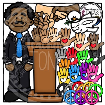Martin luther king day. Mlk clipart heart