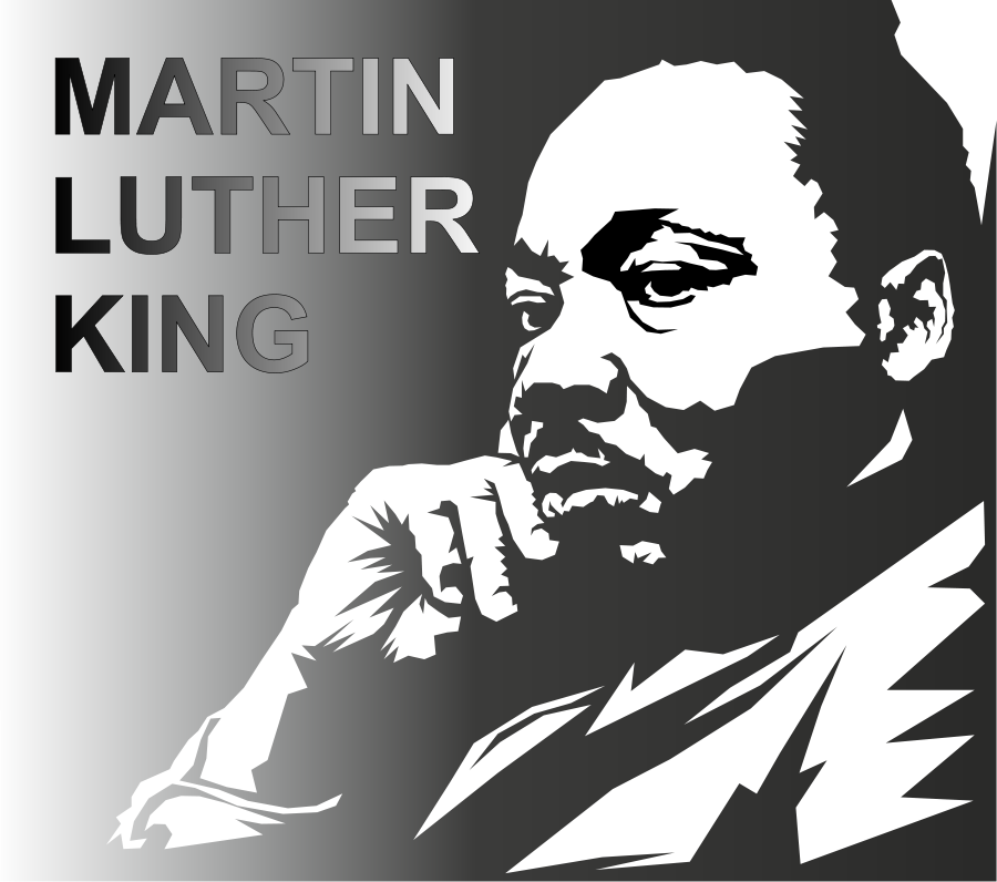 Martin luther king day. Mlk clipart svg