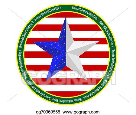 Mlk clipart symbol. Vector illustration memorial day