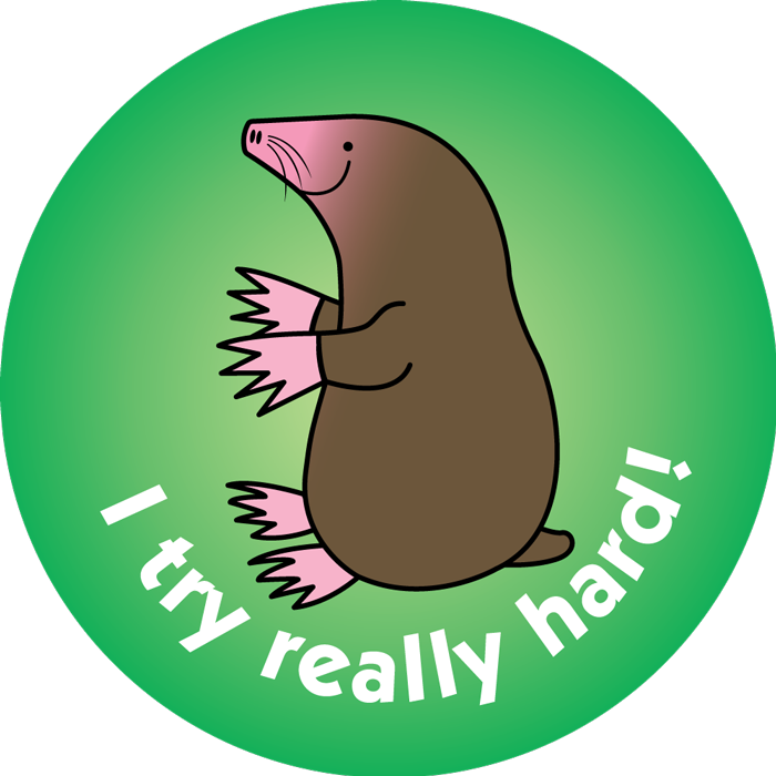 Good behaviour reward stickers. Mole clipart groundhog