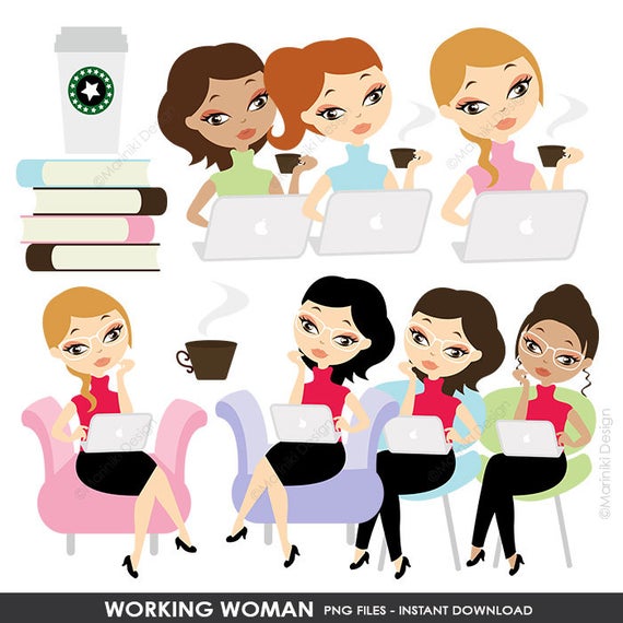 Working woman clip art. Mom clipart character