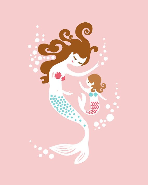 mom clipart mermaid