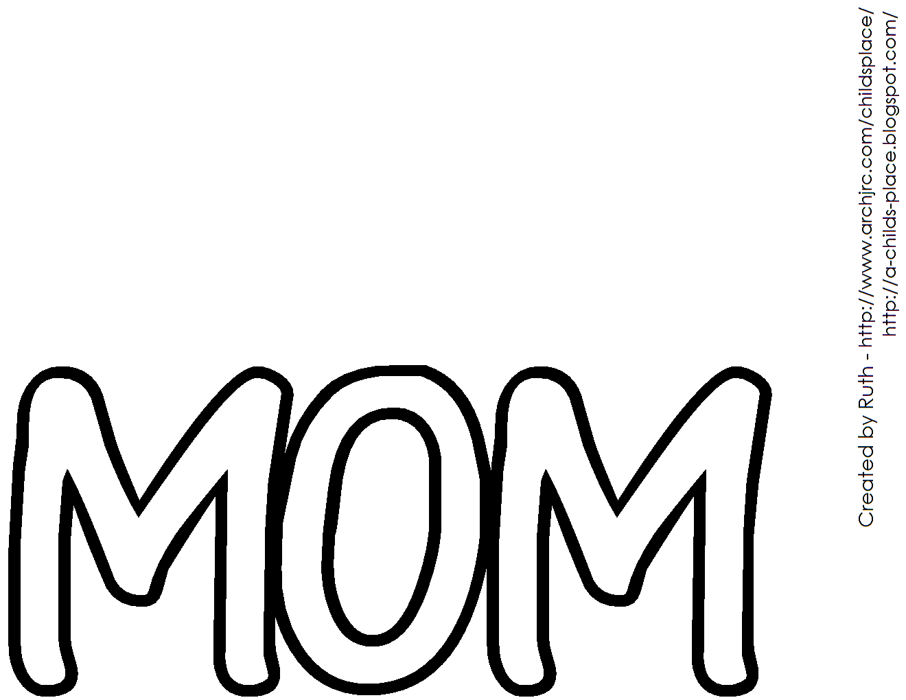 mom clipart word