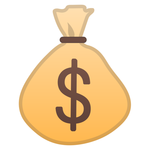 Money bag emoji png.  google android oreo