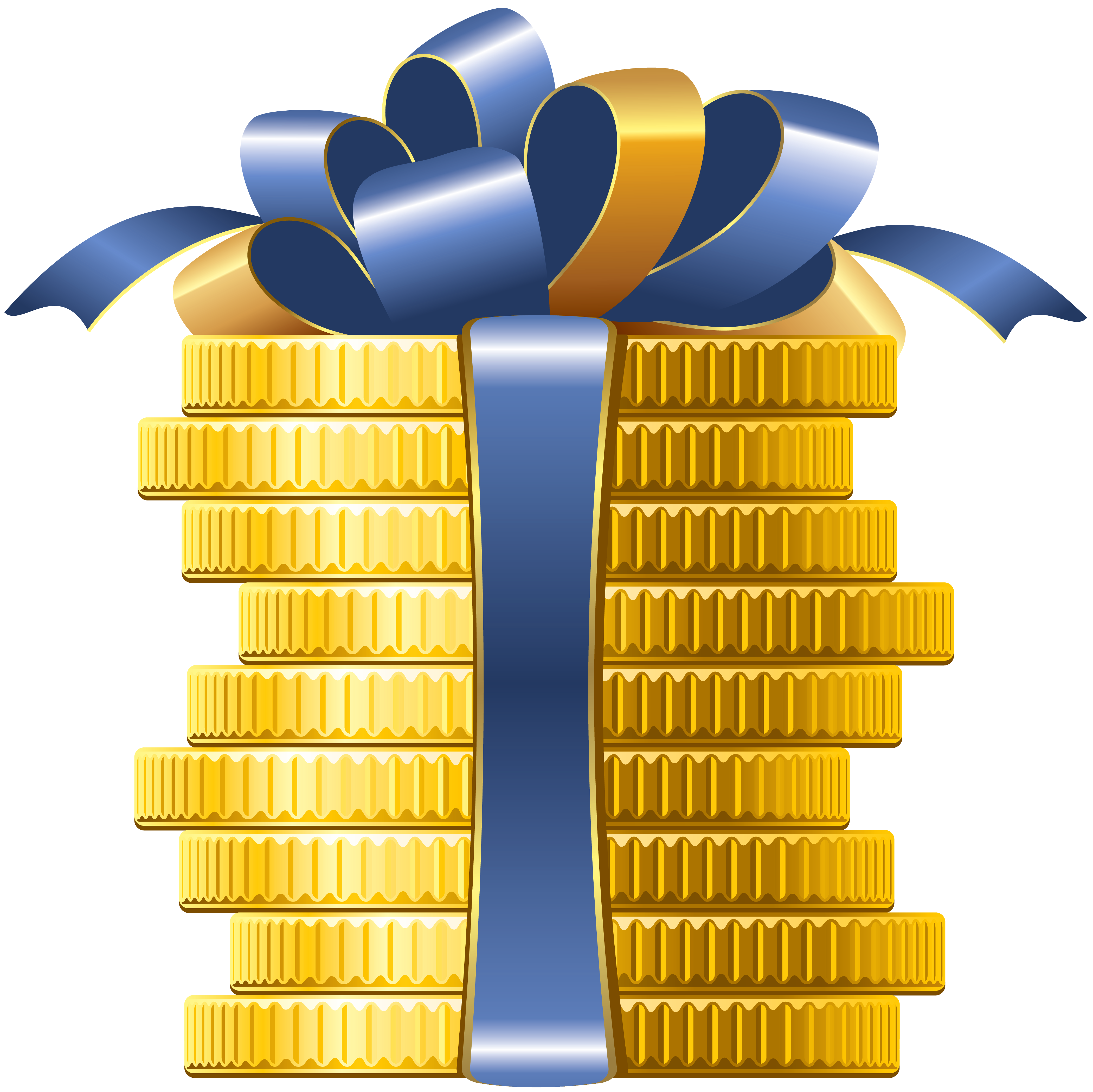 Clipart money coin. Coins with bow png