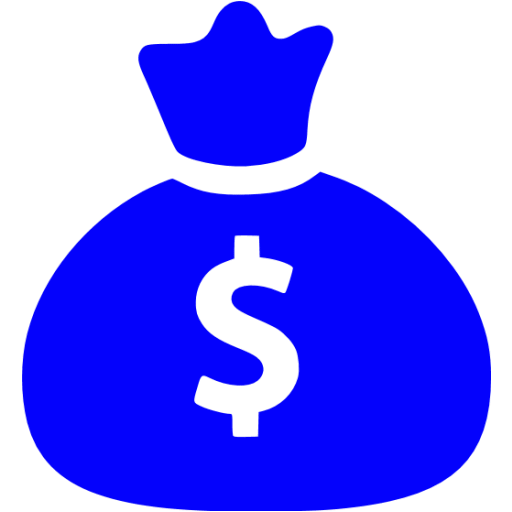 Blue icon free icons. Money clip art money bag