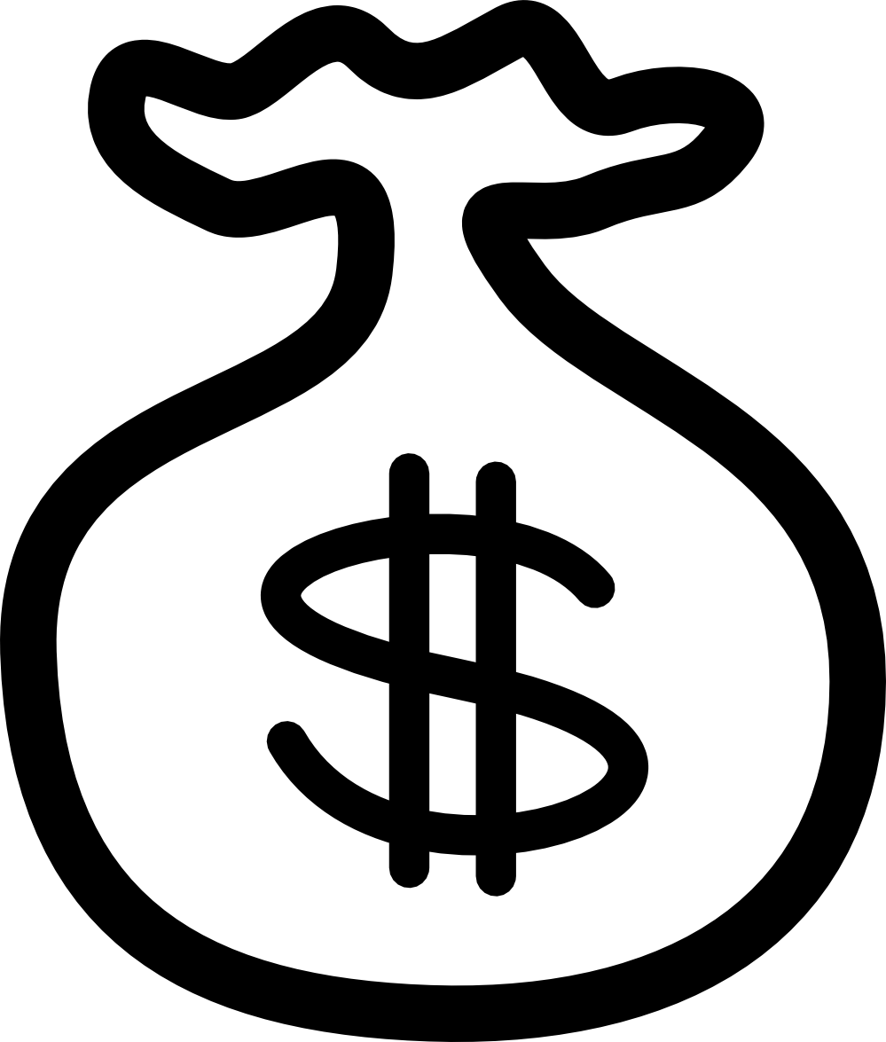 Money clip art paper money. Bag black and white