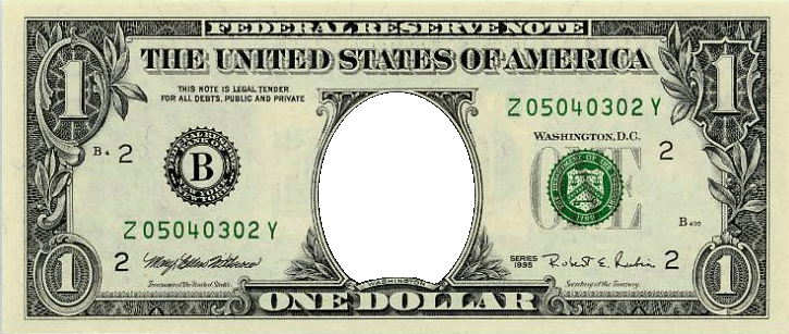 Put your own picture. Money clip art paper money