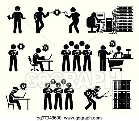 Money clipart digital. Vector stock cryptocurrency and