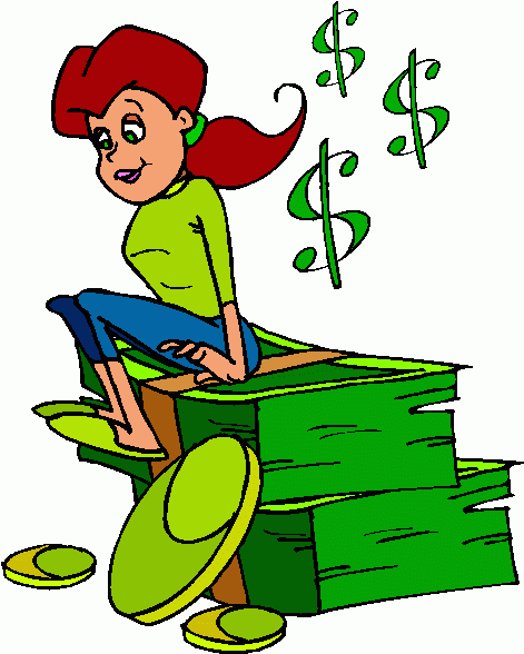With clip art library. Money clipart person