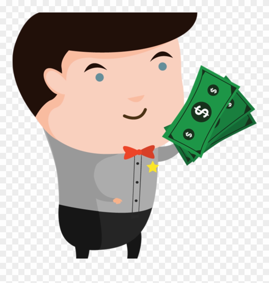 Bag cartoon clip art. Money clipart person