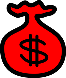 money clipart red