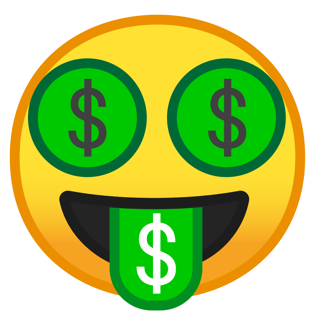 Mouth face icon noto. Money emoji png