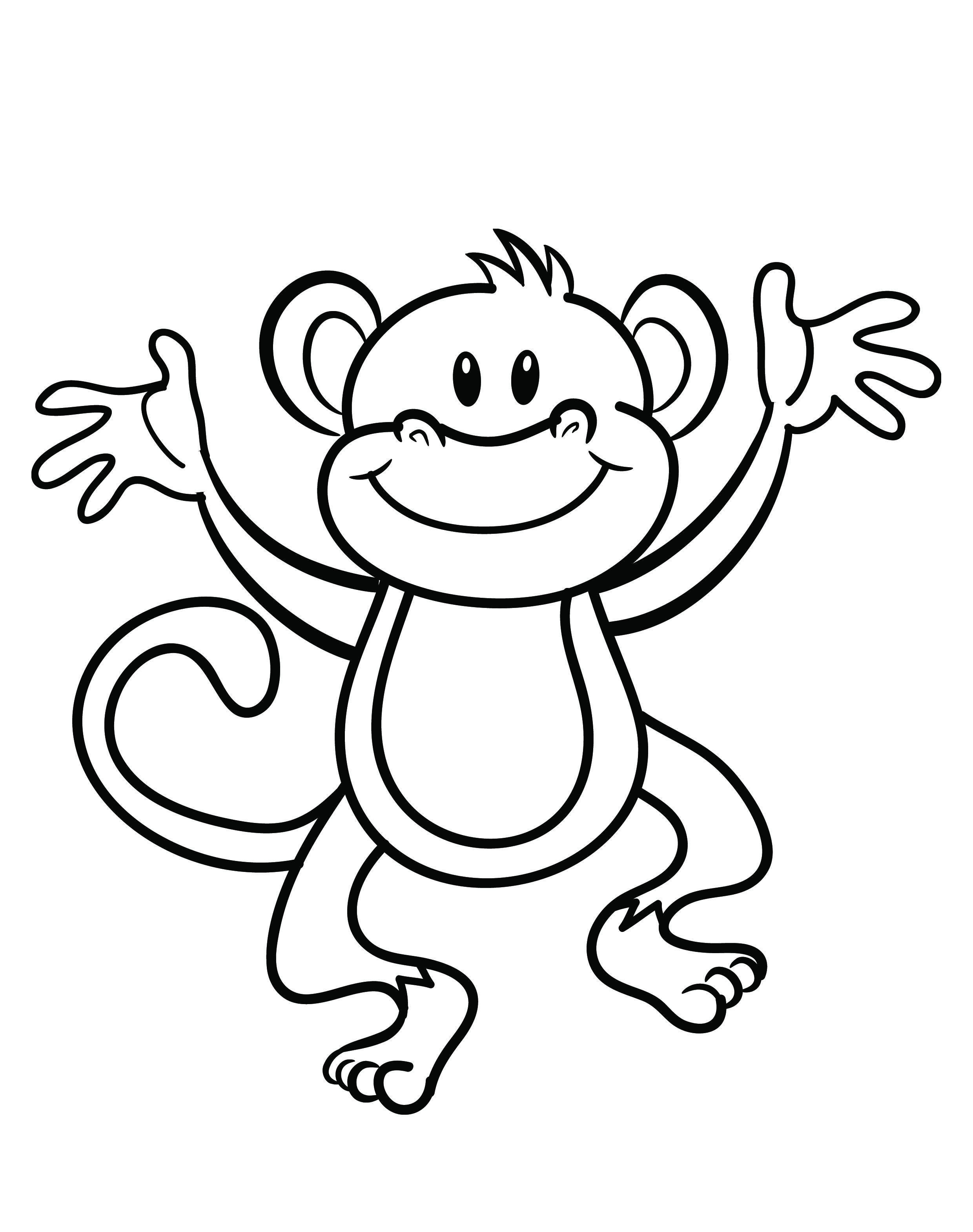 monkey clipart colour