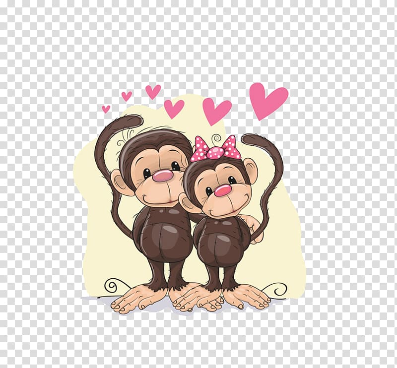 monkey clipart love