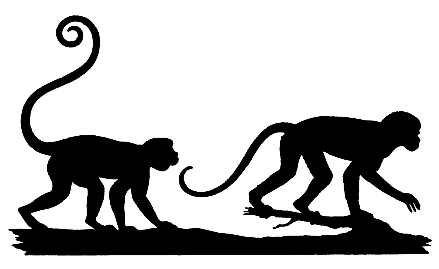 monkeys clipart silhouette