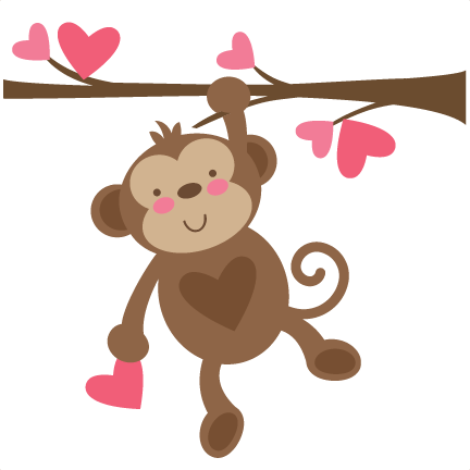 monkey clipart valentines