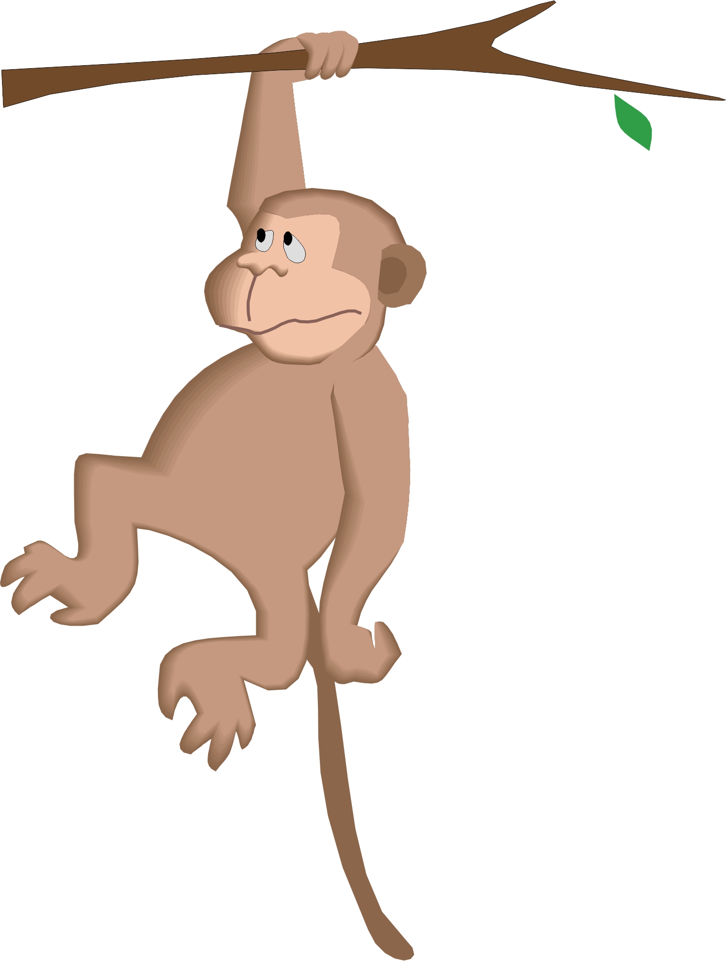 Monkeys clipart branch. Free pictures of hanging