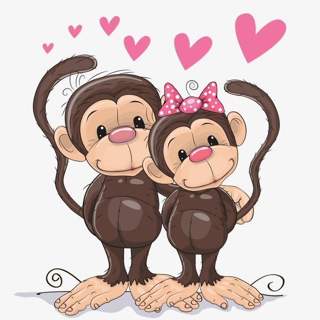 monkeys clipart couple