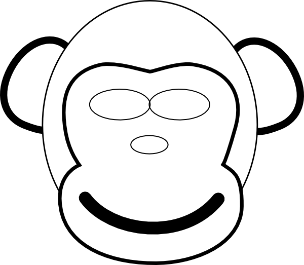 monkeys clipart outline