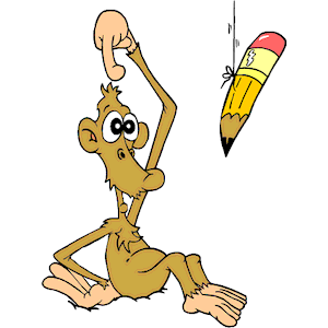 monkeys clipart pencil