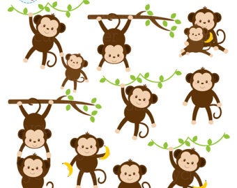 monkeys clipart printable